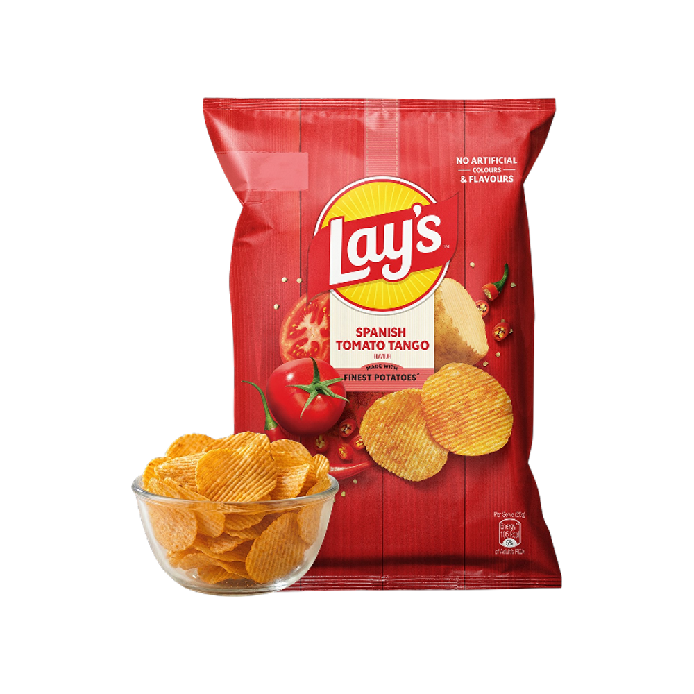 Lays Potato Chips, Spanish Tomato Tango Flavour 52.9g