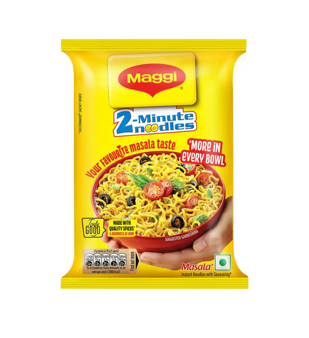 Maggi Masala 2 Minutes Instant Noodles Made With Quality Spices: 75gm