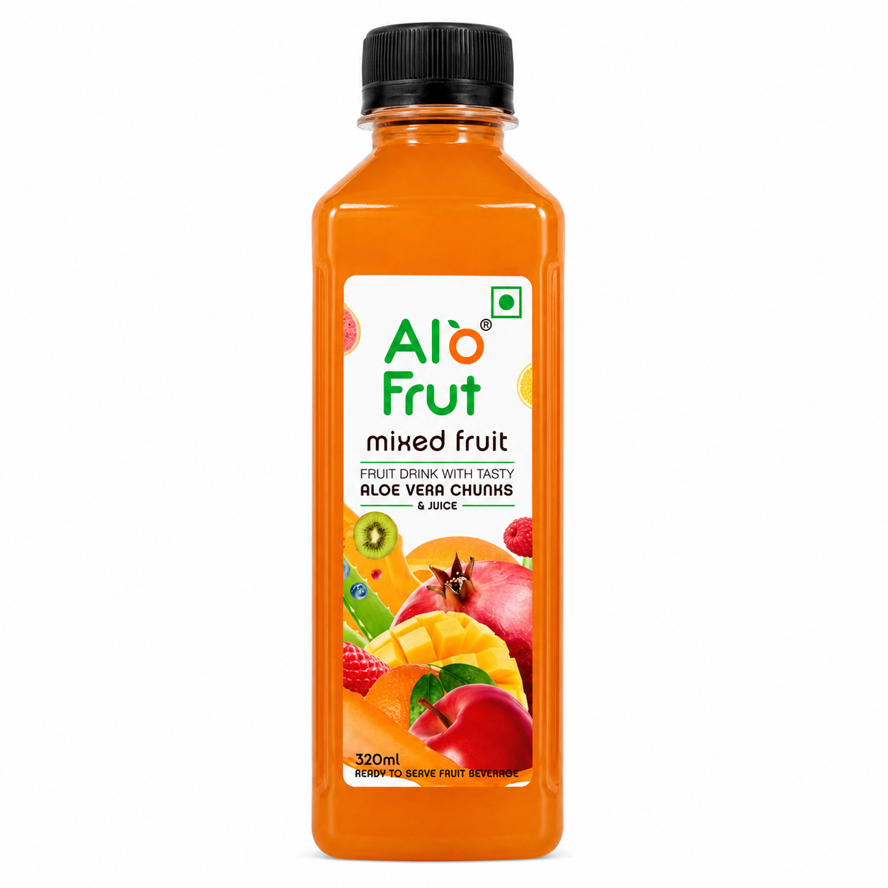 Alo Frut Mixed Fruit Juice with Aloevera Chunks - 320ml
