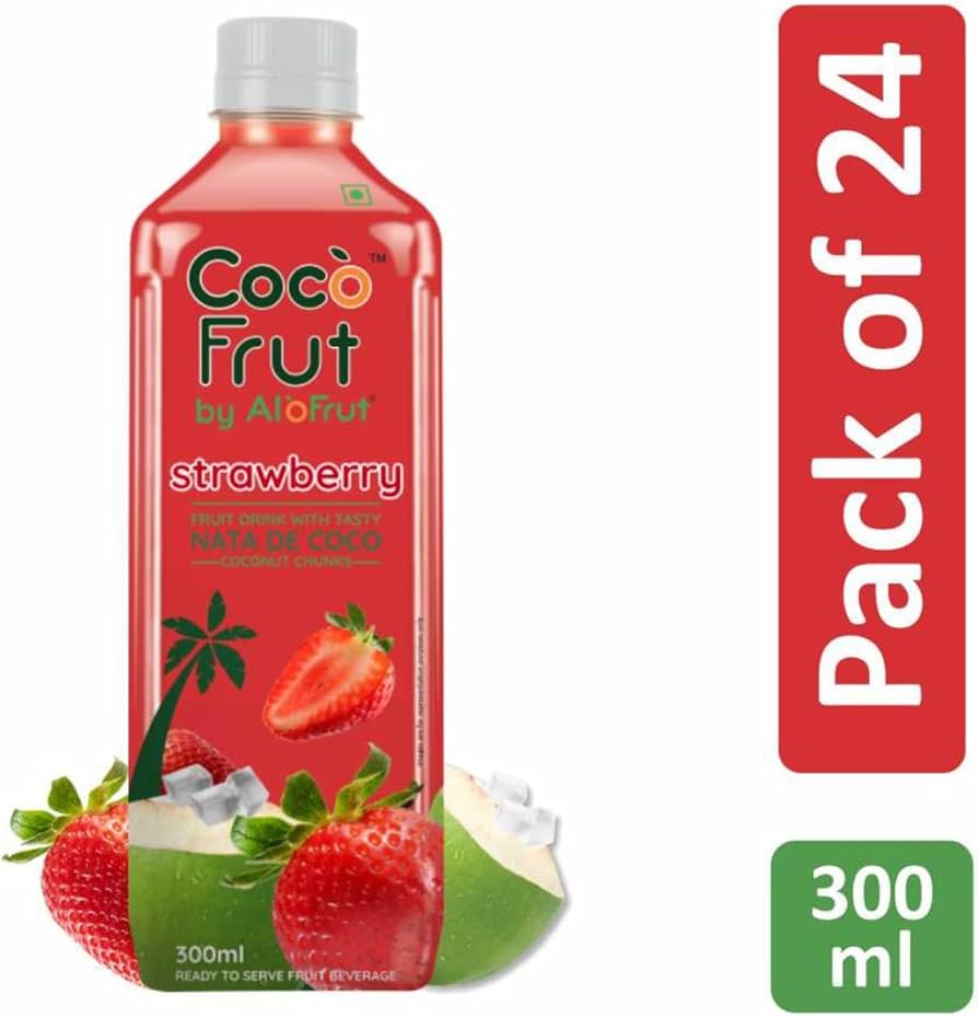 Coco Frut Strawberry Drink with Nata De Coco – 300ml
