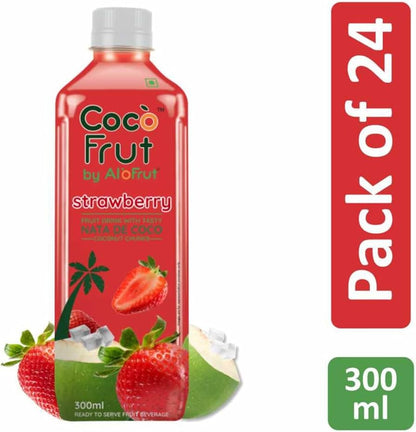 Coco Frut Strawberry Drink with Nata De Coco – 300ml
