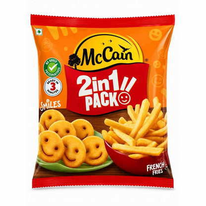 McCain 2in 1 Pack Smiles 175g & French Fries 200g  -