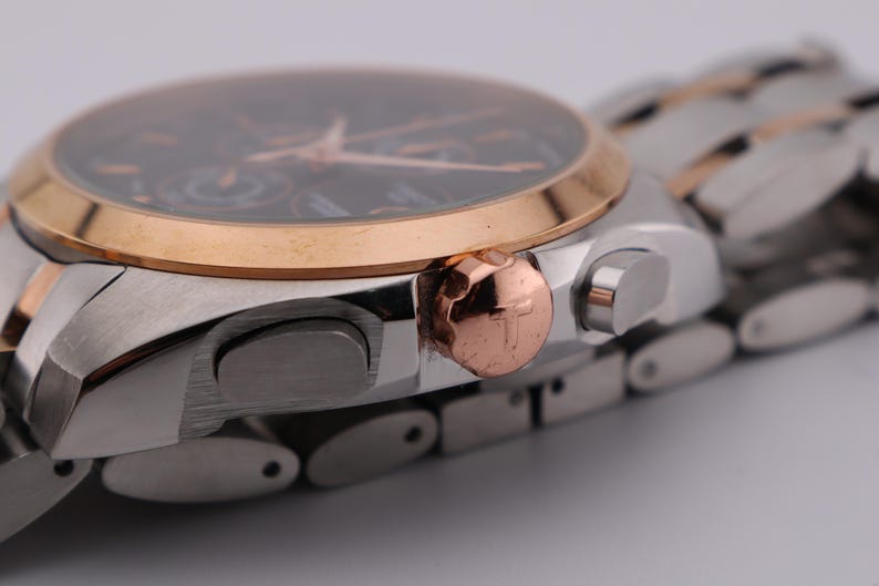 Tissot 1853 Black Dial with Rosegold Bezel (Two-Tone Strap)