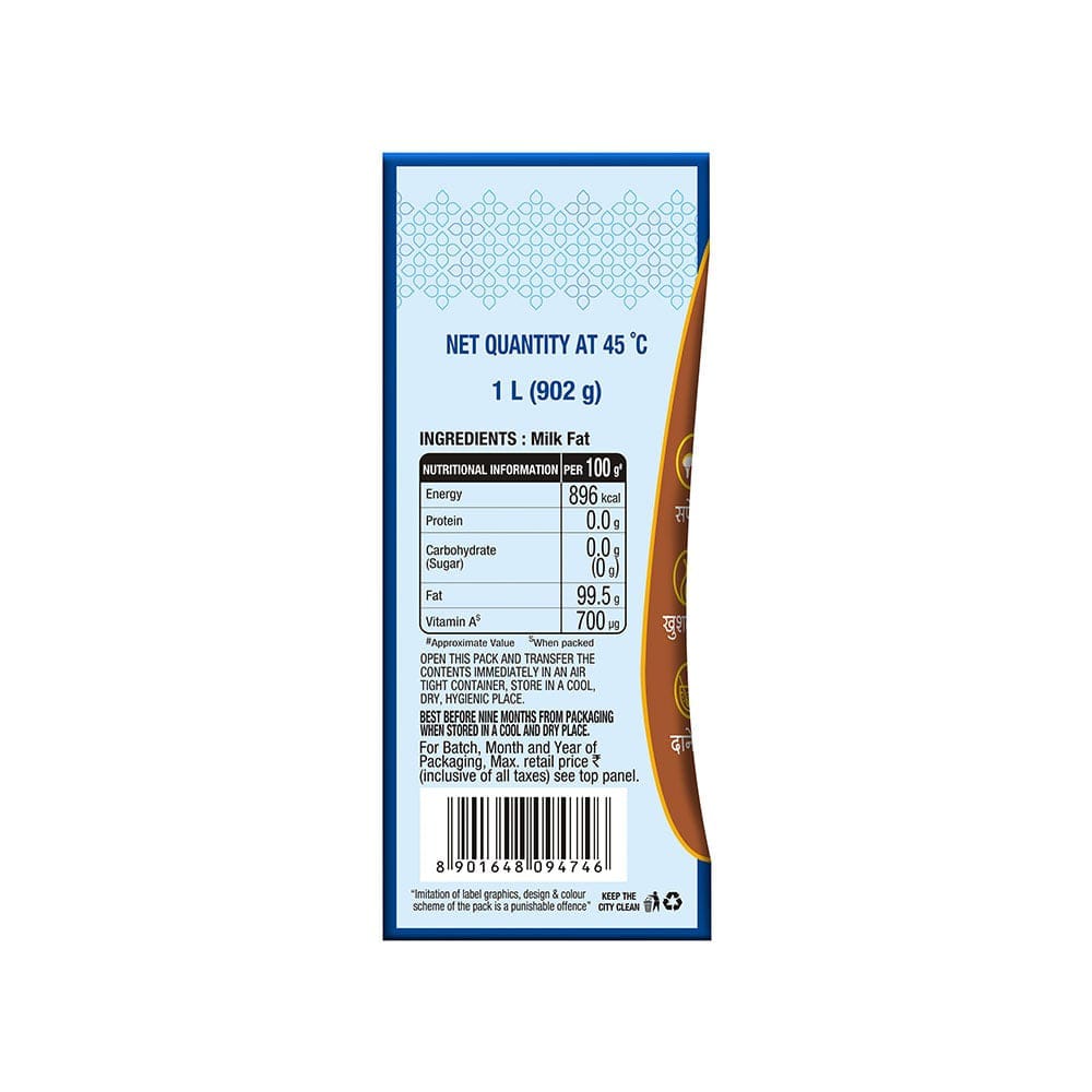 Mother Dairy Buffalo Ghee - 1 ltr