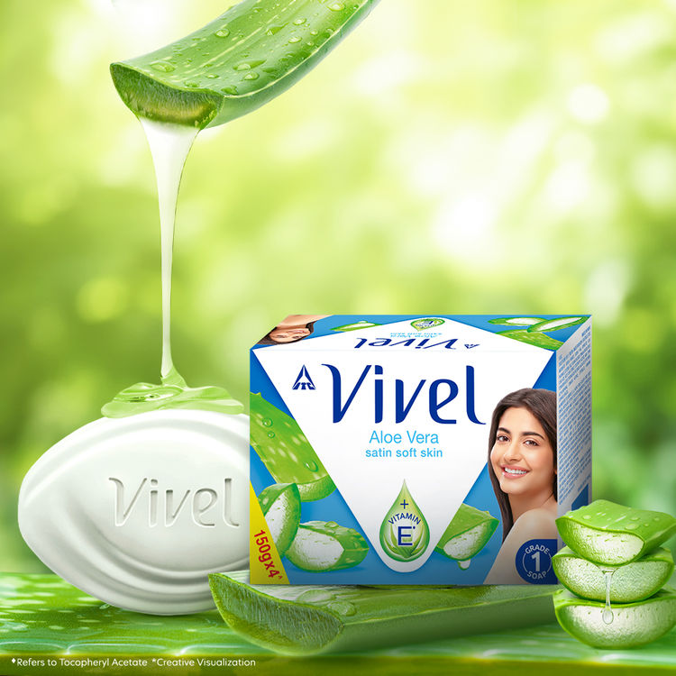 Vivel Aloe Vera Satin Soft Skin 1  Bathing Soap - 90g