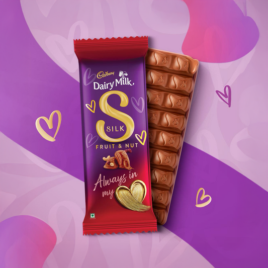 Cadbury Dairy Milk Silk Valentine Fruit & Nut Chocolate Bar - 51g