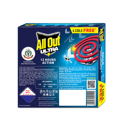 All out Ultra 12 hr Action Mosquito Coils -14Pcs