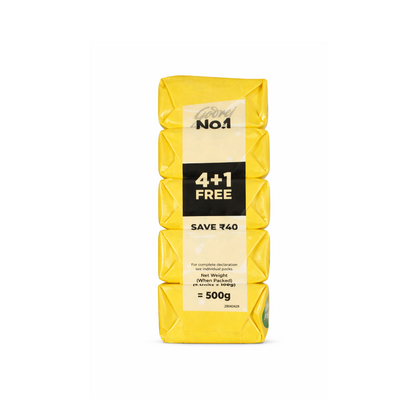 Godrej No.1 Lime & AloeVera Bath Soap - 100g (4+1 Free)