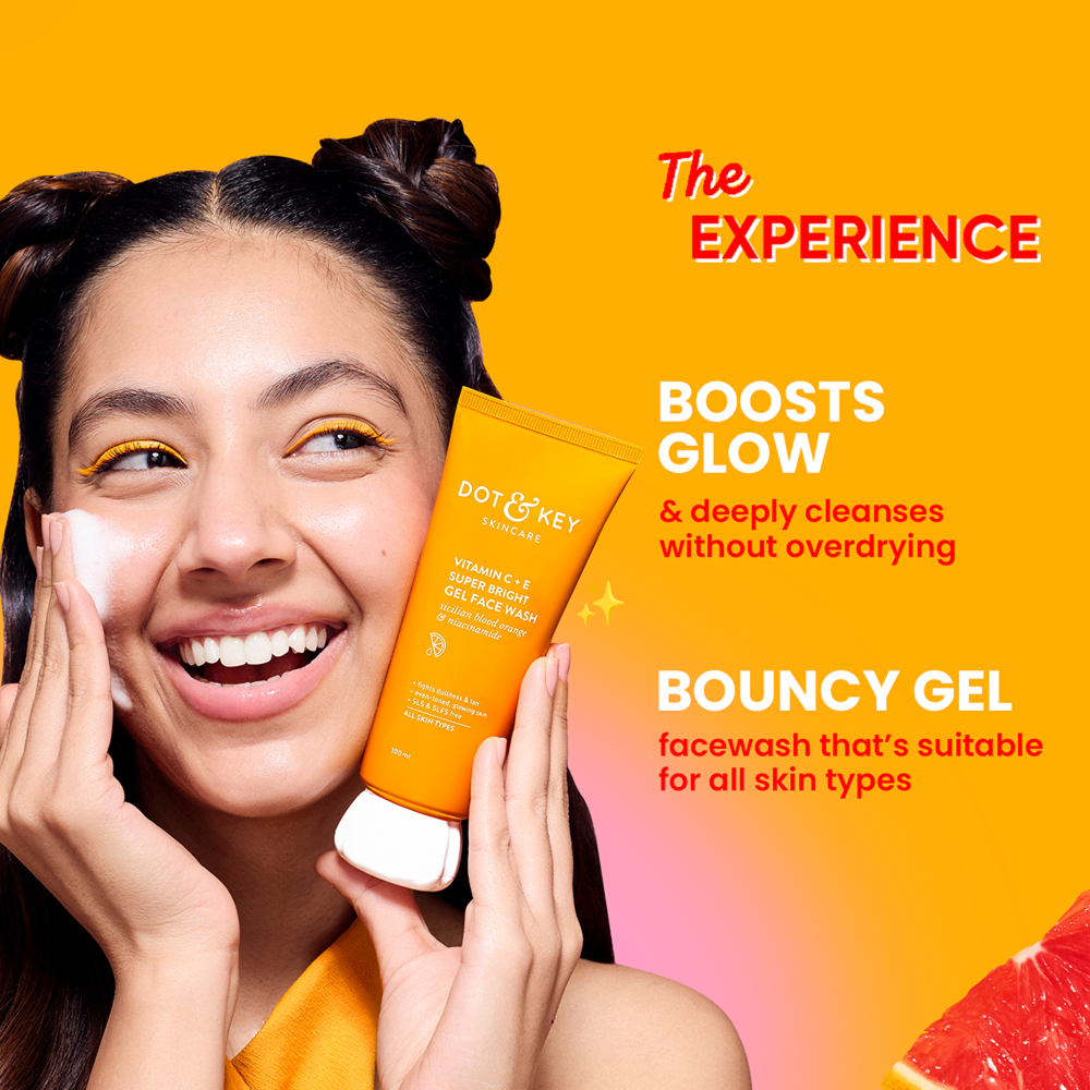 Dot & Key Vitamin C + E Super-Bright Gel Face Wash - 100ml