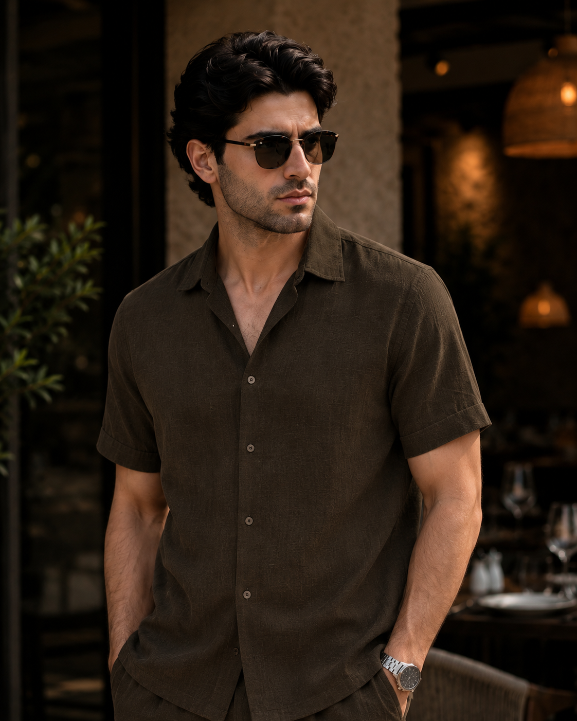 ZARA Men's Linen Co-Oard  Set  Stylish