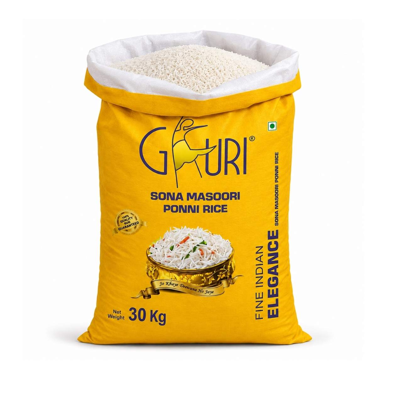 Gauri Sona massori Ponni Rice - 1Kg (Loose Packing )