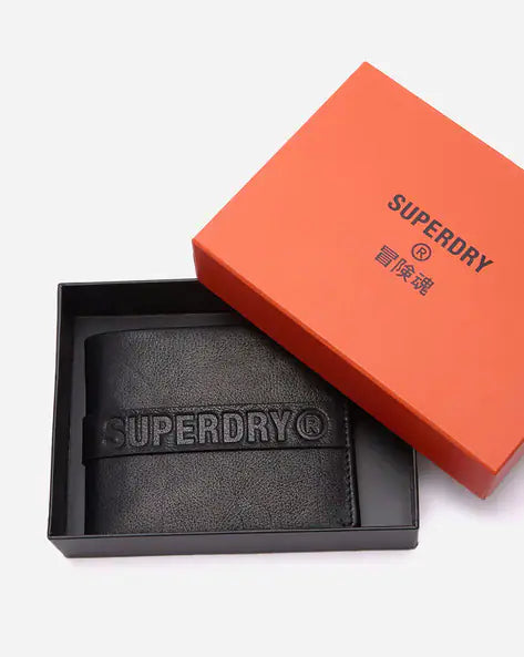 SUPERDRY Vintage band leather wallet