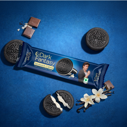 Dark Fantasy Sandwich Cream Venilla Flavoured Biscuits - 55.3g