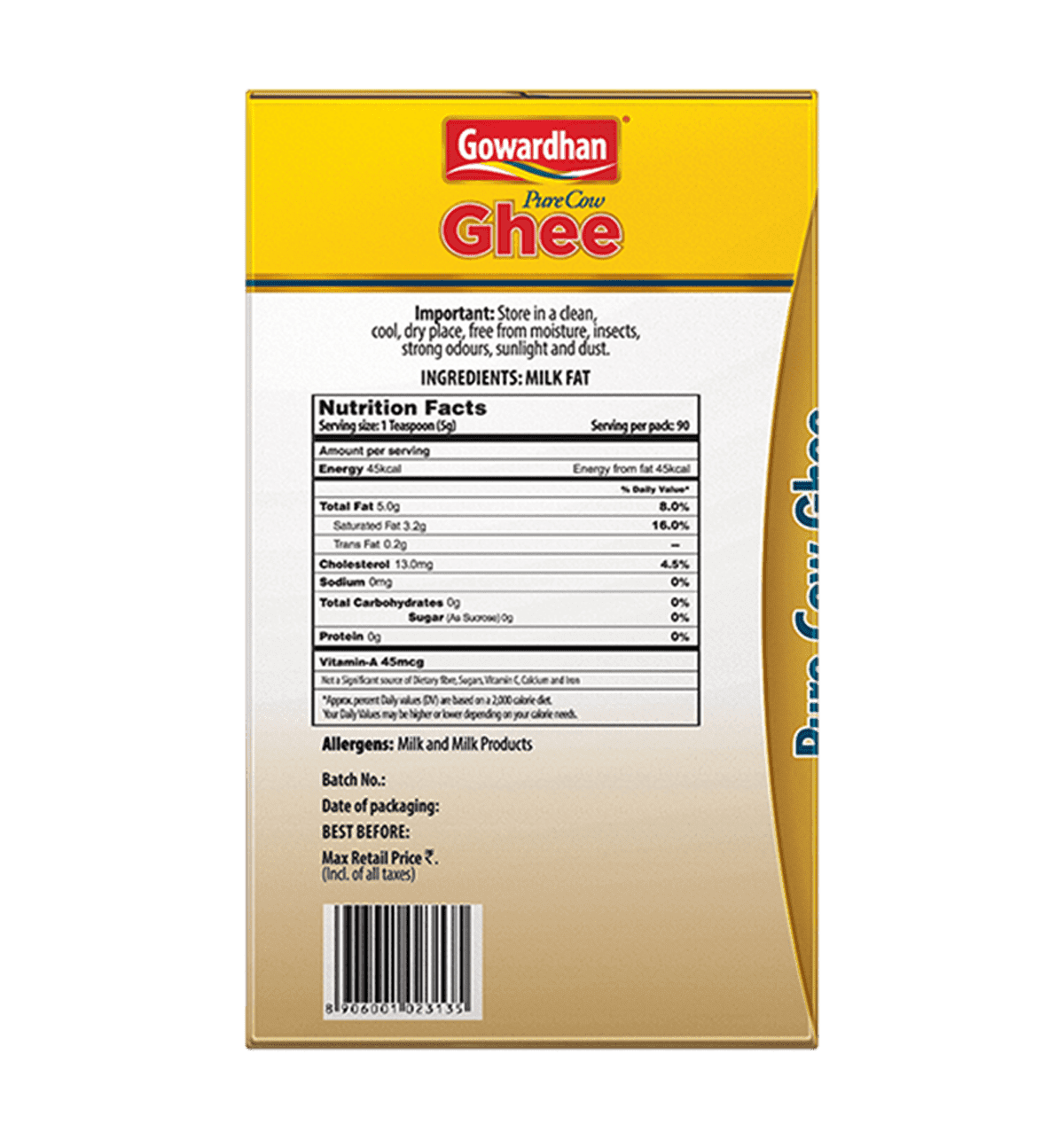 Govardhan Pure Cow Ghee - 1 Ltr
