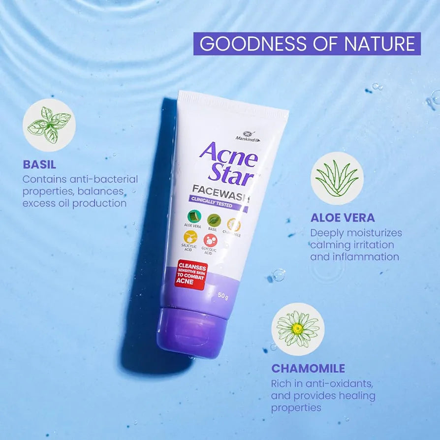 Acne Star Facewash - 50g