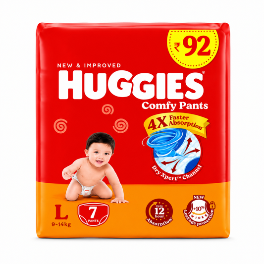 Huggies Comfy Pants - L size- 7 Pcs