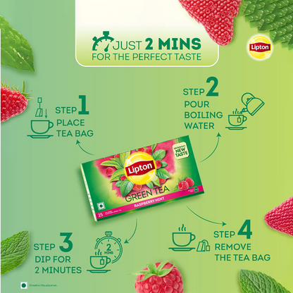 Lipton Raspberry Mint Green Tea - 25N