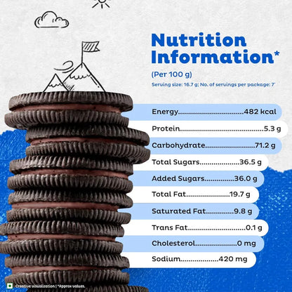 Cadbury Oreo Chocolate Flavour Creme Sandwich Biscuit - 108.55g