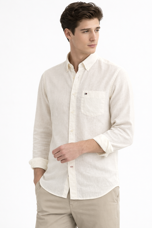 Tommy Hilfiger Off White Linen Shirt – Premium Summer Special