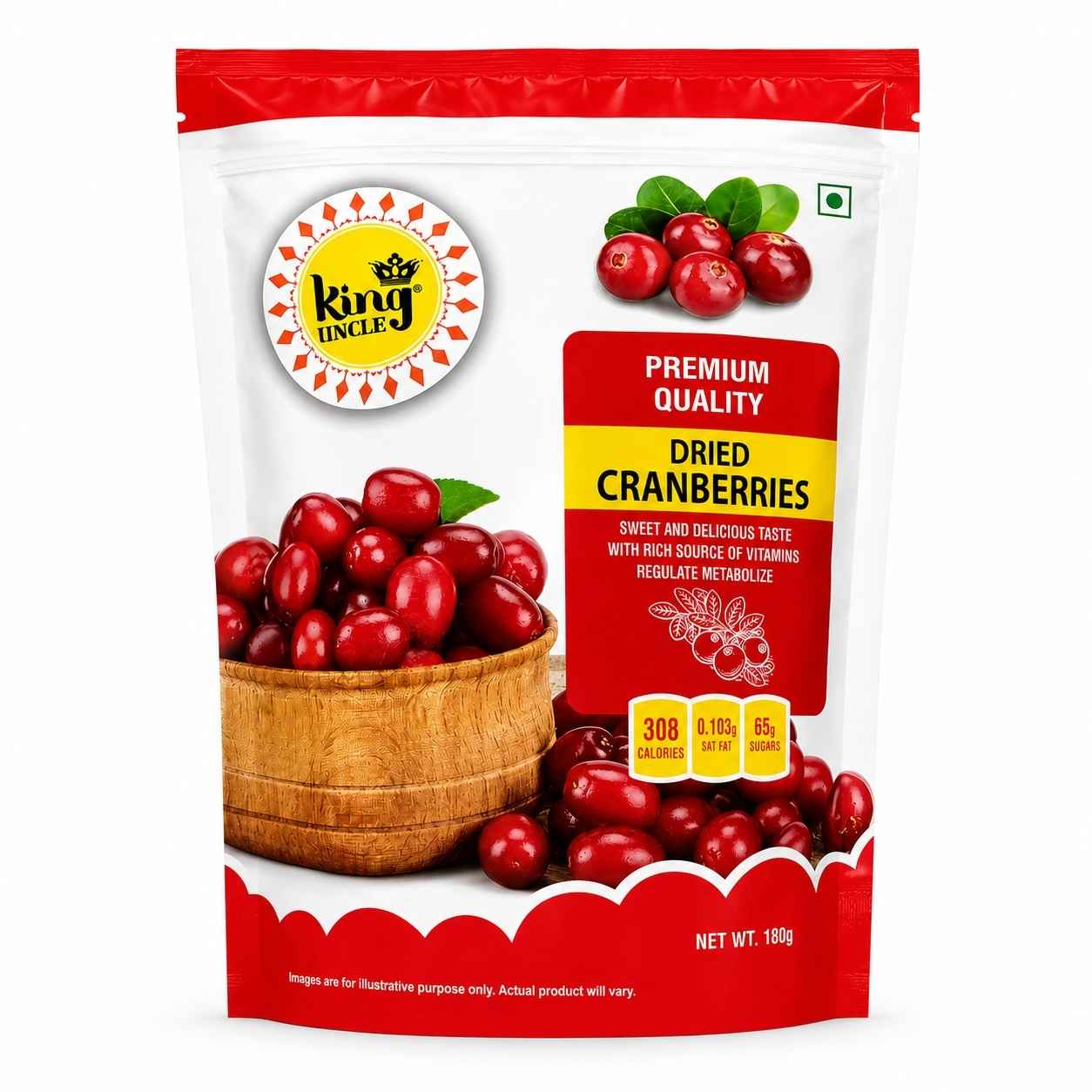 Dried Cranberries Primium Qualty - 180g