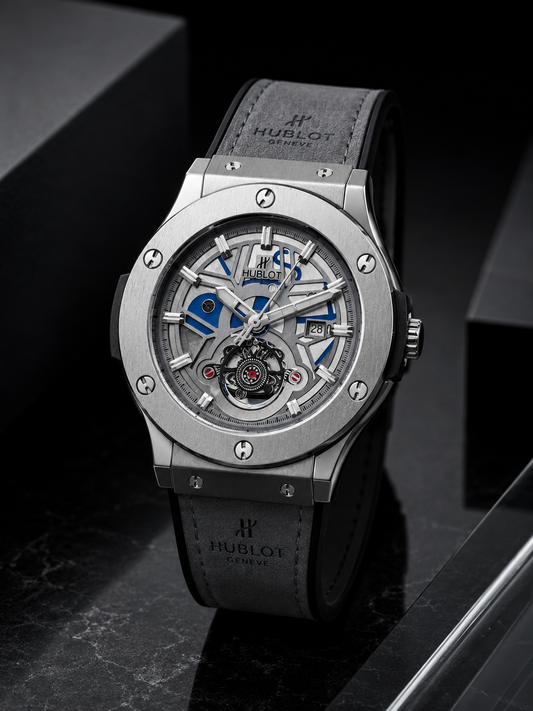 HUBLOT
Classic Fusion Chronograph Grey  Leather belt