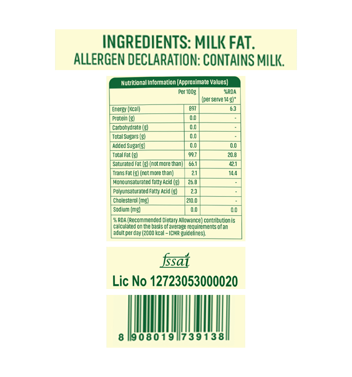 Mugdh Pure Cow Ghee - 1L