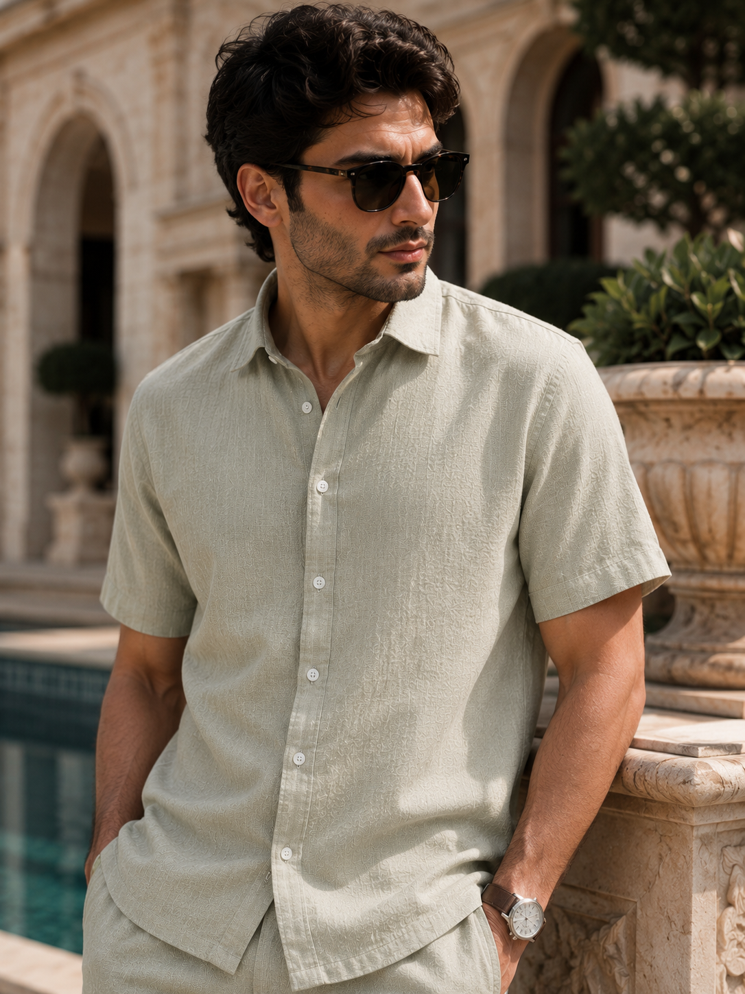 ZARA Men's Linen Co-ord Set Stylish