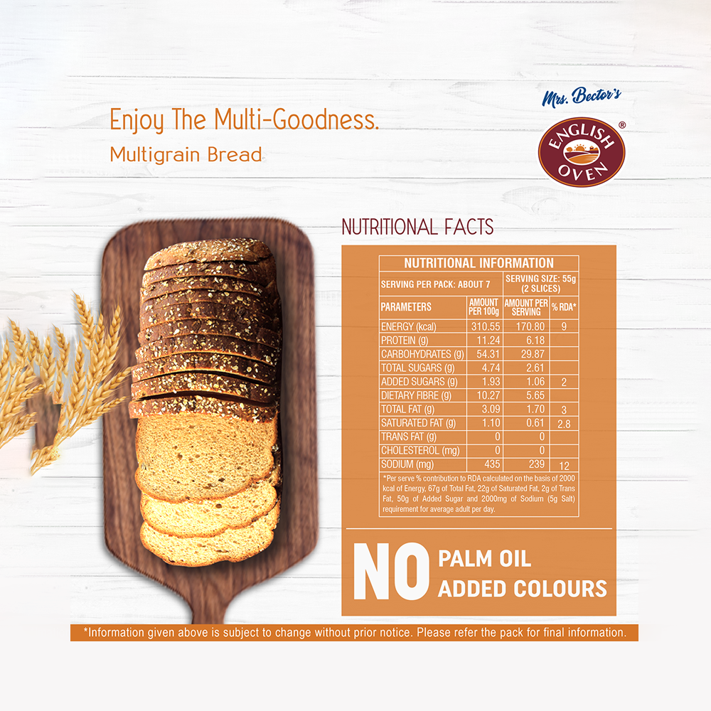 English Oven Zero Maida Multigrain Bread - 400g