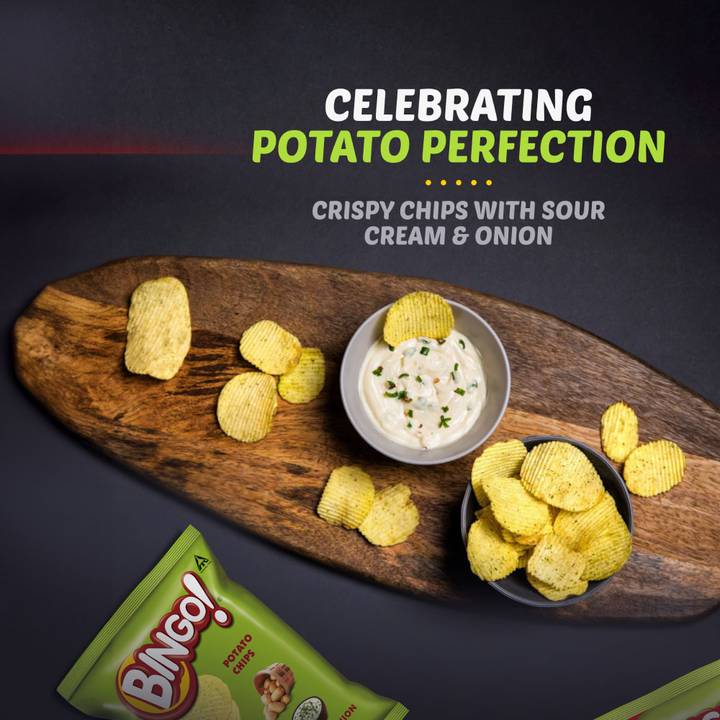 Bingo Cream & Onion Potato Chips - 48g