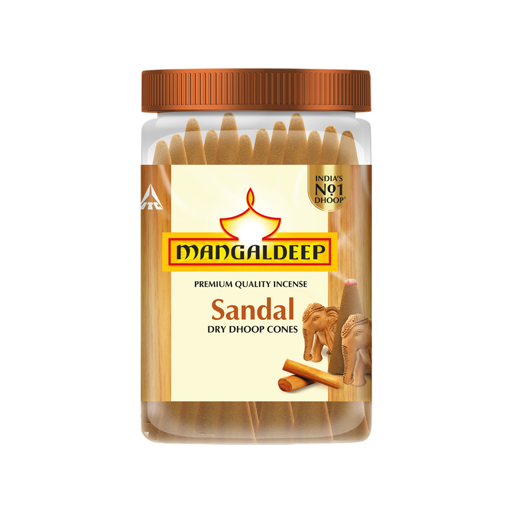 Mangaldeep Sandal Dry Dhoop Cones - 110g