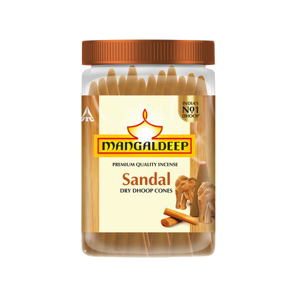 Mangaldeep Sandal Dry Dhoop Cones - 110g
