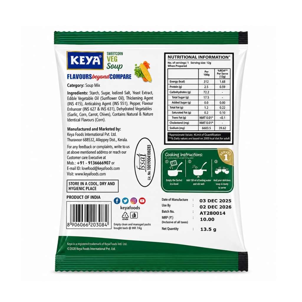 Keya Sweet Corn Veg Soup -13.5