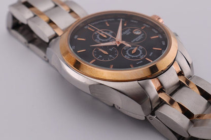Tissot 1853 Black Dial with Rosegold Bezel (Two-Tone Strap)