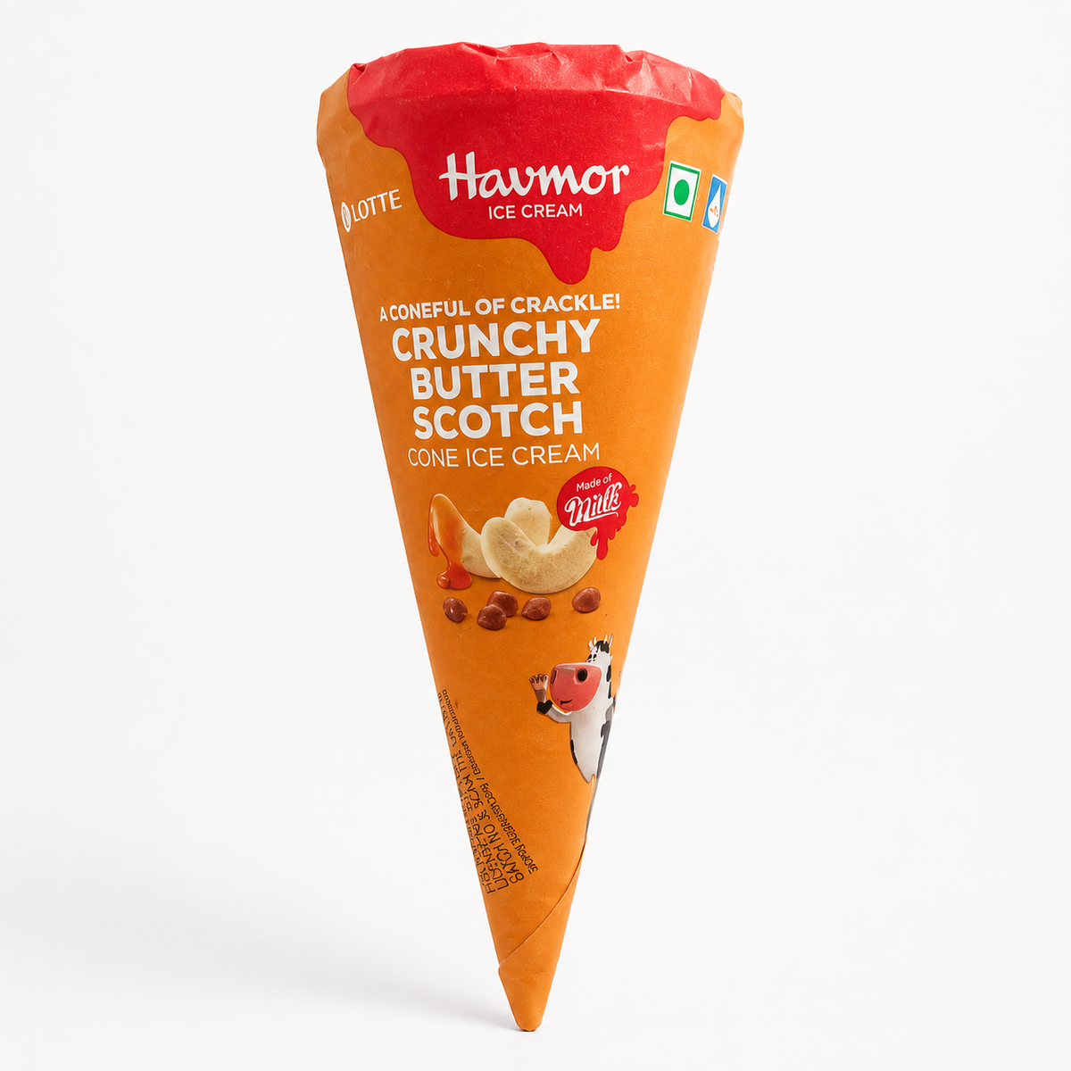 Havmor Crunchy Butter Scotch Cone - 110ml