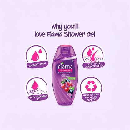 Fiama Blackcurrant & Bearberry Radiant Glow Shower Gel - 125ml