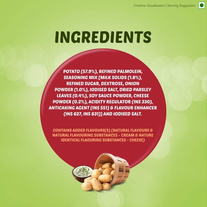 Bingo Cream & Onion Potato Chips - 48g