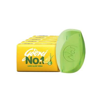 Godrej No.1 Lime & AloeVera Bath Soap - 100g (4+1 Free)