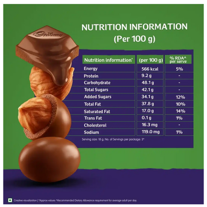 Cadbury Dairy Milk Bites Hazelnut Chocolate Pack - 54g