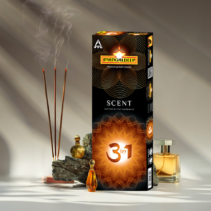 Mangaldeep 3 in 1 Scent Incense Sticks / Agarbatti - 14g