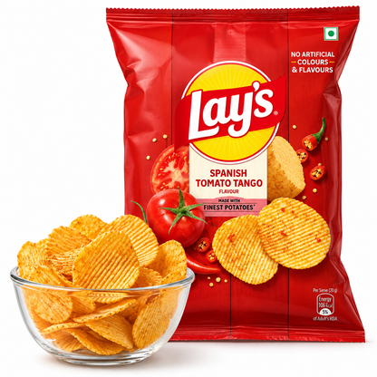 Lays Potato Chips, Spanish Tomato Tango Flavour 52.9g