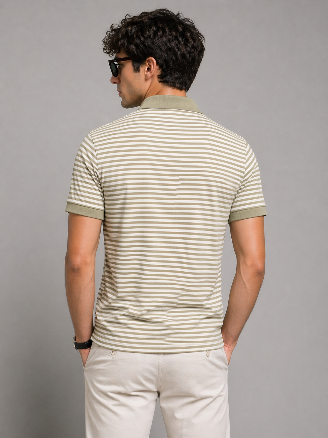 Lacost Cotton Stripe T- SHIRT