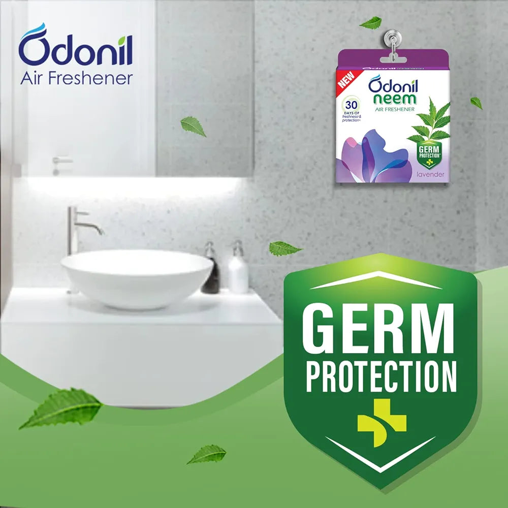 Odonil Bathroom Air Freshener Neem Mixed Fragrances Blocks 192g (48g, Pack of 4)