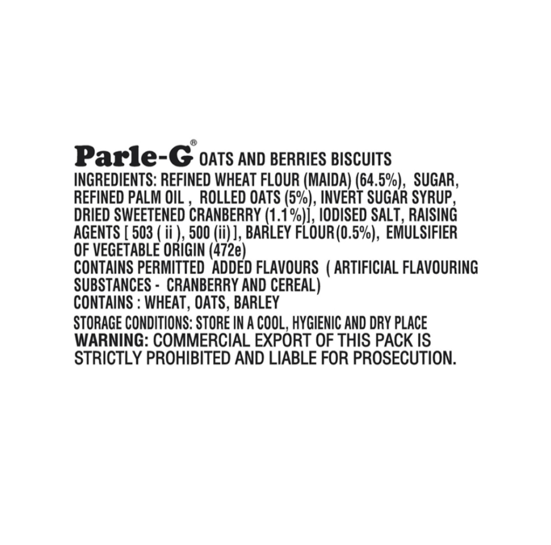Parle G Oats & Berries Biscuits -75g