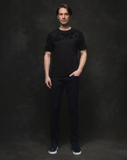 Rate Rabbit black
regular fit paisley print t shirt
