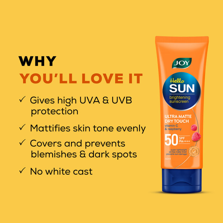 Joy Hello Sun Brightening SPF 50 PA++++ Sunscreen - 18ml