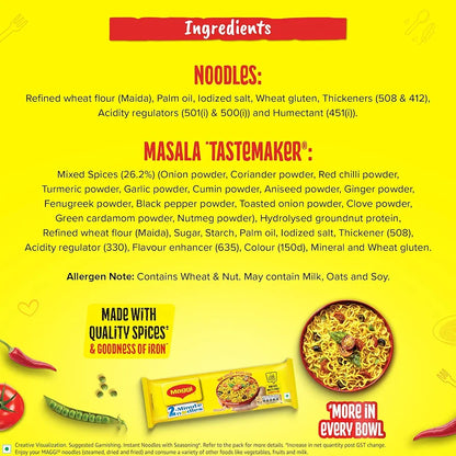 Maggi Masala 2 Minutes Instant Noodles Made With Quality Spices  - 600g