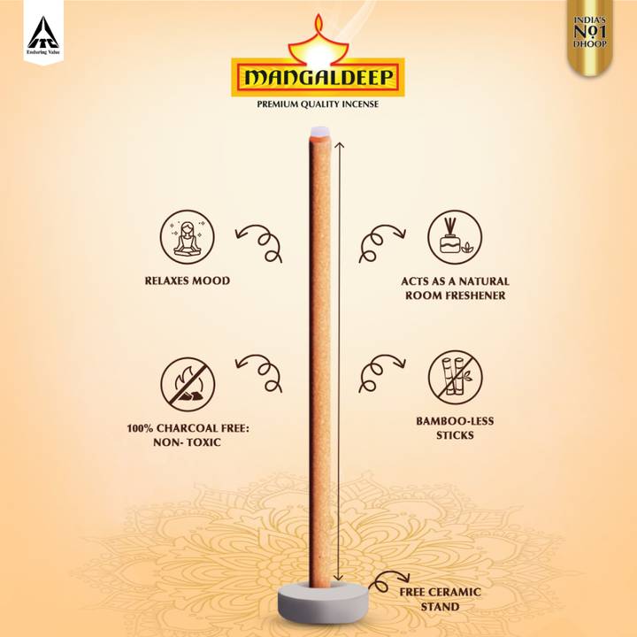 Mangaldeep Bambooless 4-in-1 Dry Dhoop Sticks 100g