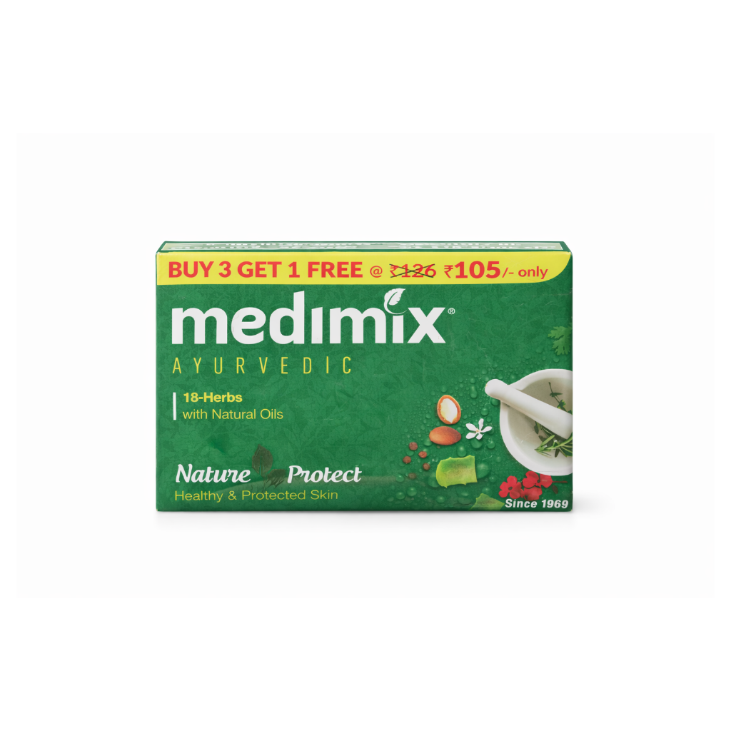 Medimix Ayurvedic Soap With 18 Herbs - 75g 4 Soap