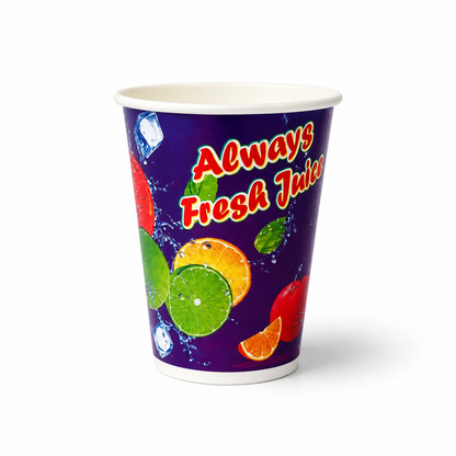 Corepac Printed Disposable Juice Glass (250ml)- 6 Pcs