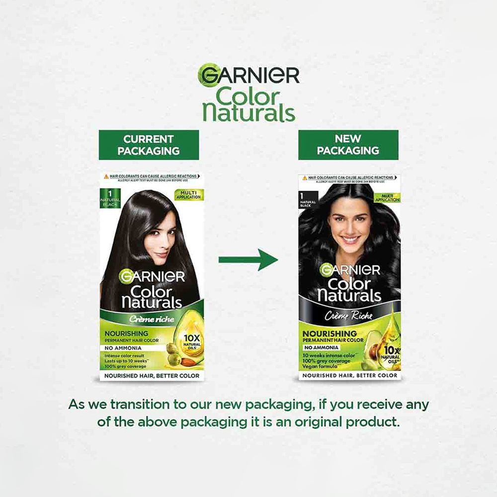 Garnier Color Naturals Hair Colour (Natural Black)35ml + 30g (Set of 1)